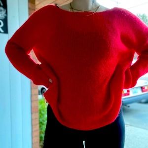 Sézane Scoop neck Mohair sweater with bow!